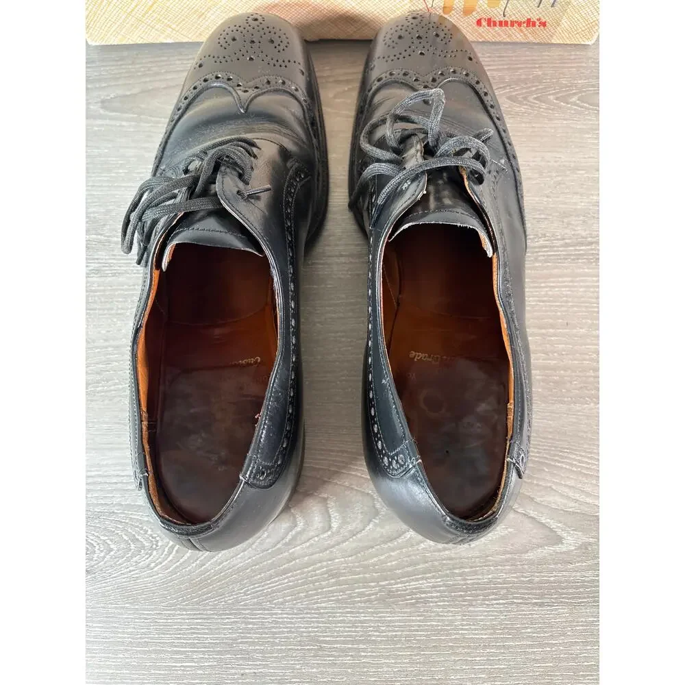 Vintage Church’s Famous English Shoes Holborn Black Leather Dress Shoes Mens 9.5